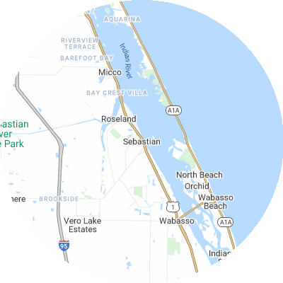 Best lawn care companies in Sebastian, FL map