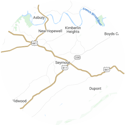 Best moving companies in Seymour, TN map