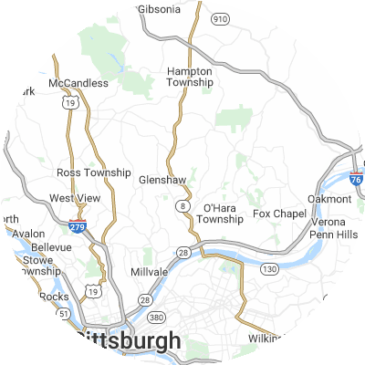 Best plumbers in Shaler, PA map