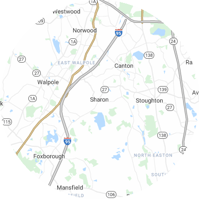 Best gutter cleaners in Sharon, MA map