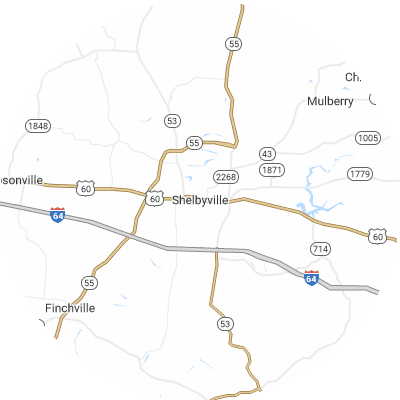 Best moving companies in Shelbyville, KY map