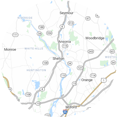 Best tree removal companies in Shelton, CT map