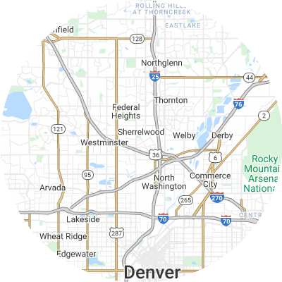 Best pest control companies in Sherrelwood, CO map