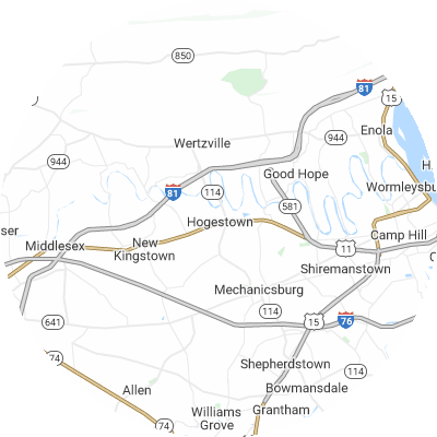 Best moving companies in Silver Spring, PA map