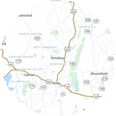 Best Electricians in Simsbury, CT map