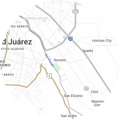 Best pest control companies in Socorro, TX map
