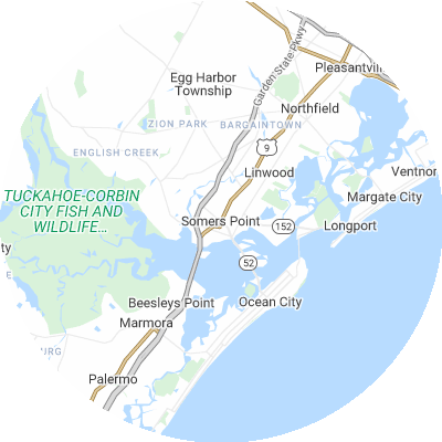 Best pest control companies in Somers Point, NJ map