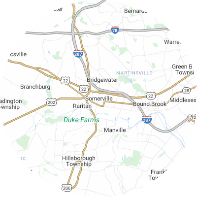 Best window replacement companies in Somerville, NJ map