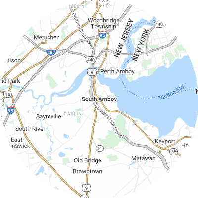 Best roofers in South Amboy, NJ map