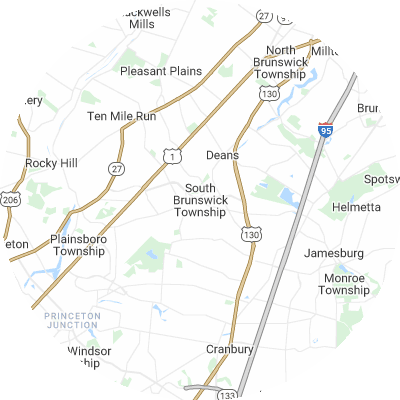Best pest control companies in South Brunswick, NJ map