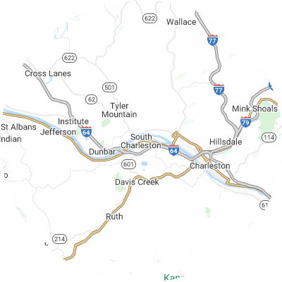 Best moving companies in South Charleston, WV map