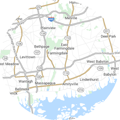 Best window replacement companies in South Farmingdale, NY map
