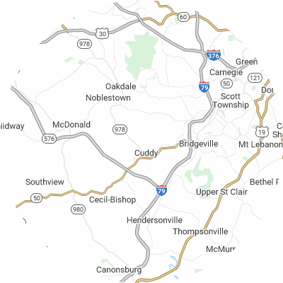 Best pest control companies in South Fayette, PA map