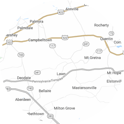 Best concrete companies in South Londonderry, PA map