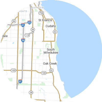 Best moving companies in South Milwaukee, WI map