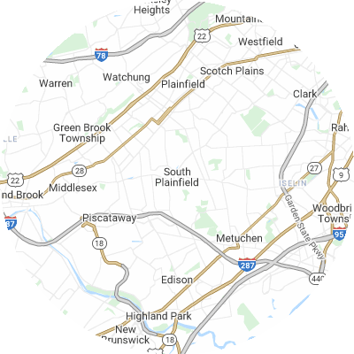 Best roofers in South Plainfield, NJ map