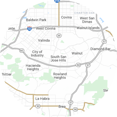 Best pest control companies in South San Jose Hills, CA map