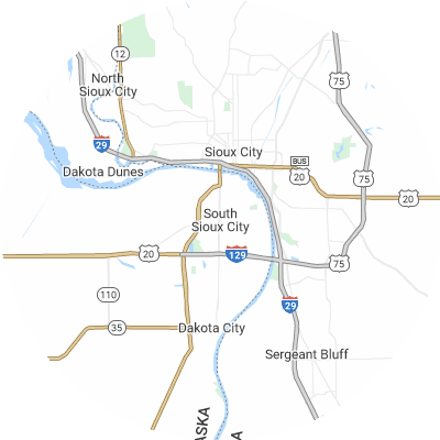Best moving companies in South Sioux City, NE map