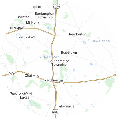 Best pest control companies in Southampton, NJ map