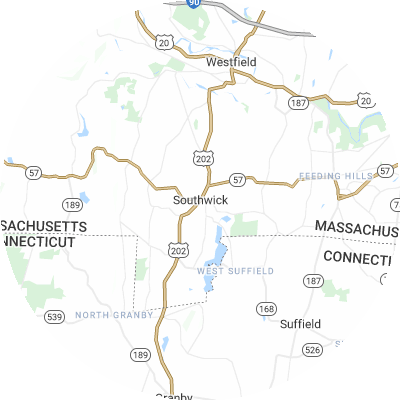 Best window replacement companies in Southwick, MA map