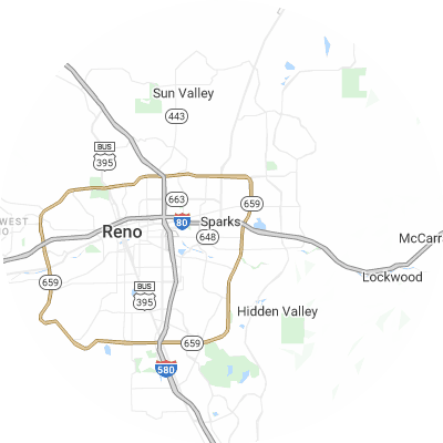 Best moving companies in Sparks, NV map