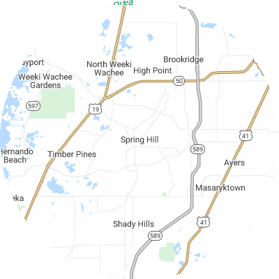 Best gutter cleaners in Spring Hill, FL map