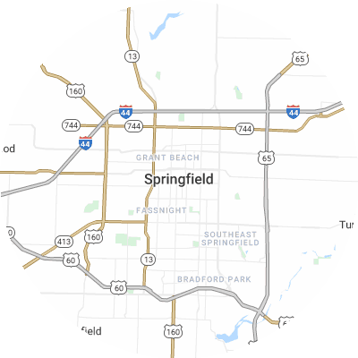 Best window companies in Springfield, MO map