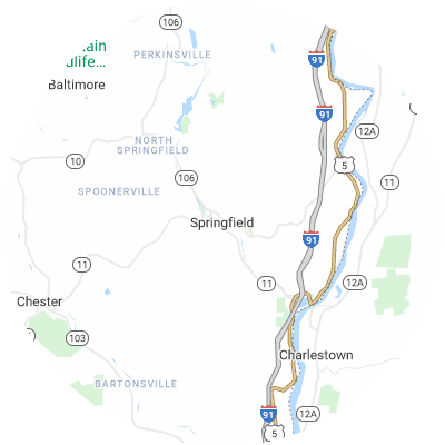 Best moving companies in Springfield, VT map