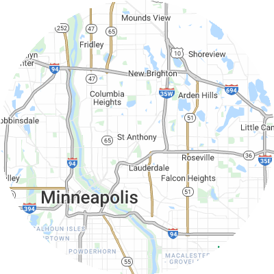 Best lawn companies in St Anthony, MN map