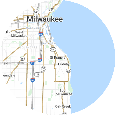 Best lawn care companies in St. Francis, WI map