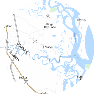 Best roofing companies in St. Marys, GA map