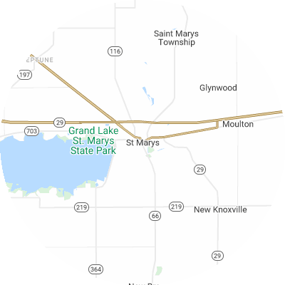 Best lawn care companies in St. Marys, OH map