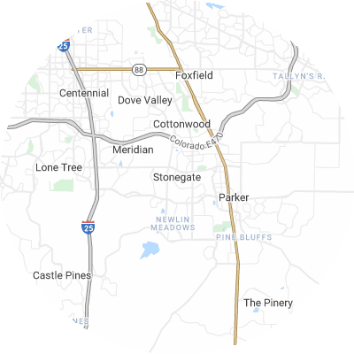 Best moving companies in Stonegate, CO map