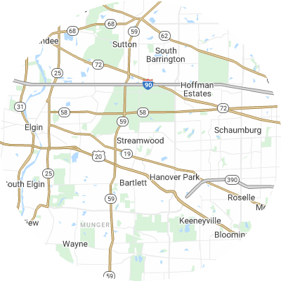 Best pest companies in Streamwood, IL map