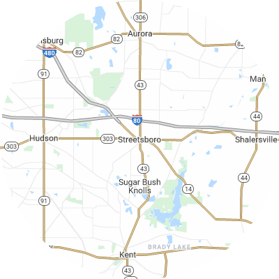 Best lawn care companies in Streetsboro, OH map