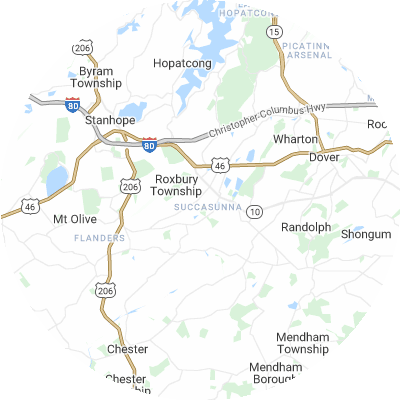 Best pest control companies in Succasunna, NJ map