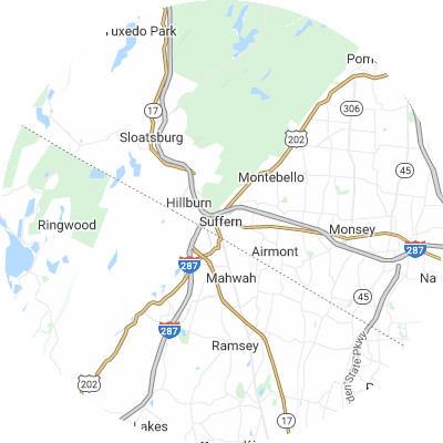 Best window replacement companies in Suffern, NY map