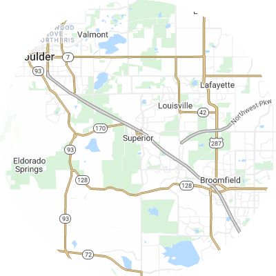 Best moving companies in Superior, CO map