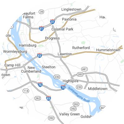 Best window replacement companies in Swatara, PA map