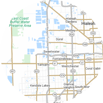 Best pest companies in Sweetwater, FL map
