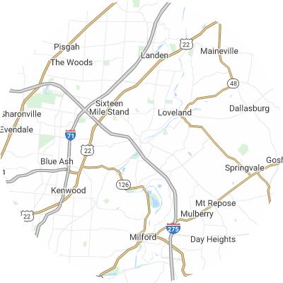 Best moving companies in Symmes, OH map