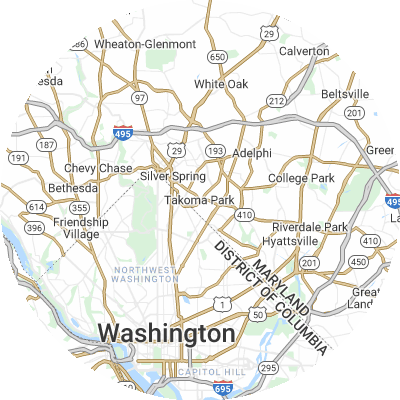 Best pest companies in Takoma Park, MD map