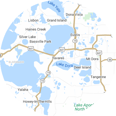 Best window replacement companies in Tavares, FL map