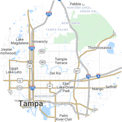 Best lawn care companies in Temple Terrace, FL map