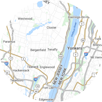 Best moving companies in Tenafly, NJ map