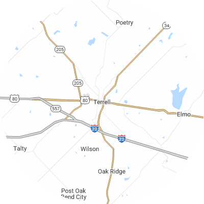 Best pest companies in Terrell, TX map