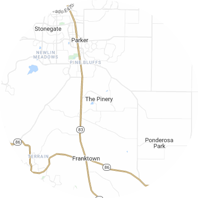Best pest control companies in The Pinery, CO map