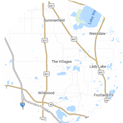 Best window replacement companies in The Villages, FL map