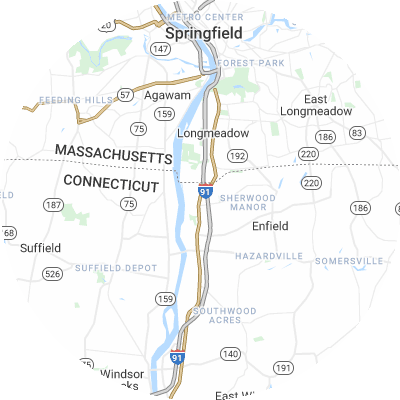 Best window replacement companies in Thompsonville, CT map
