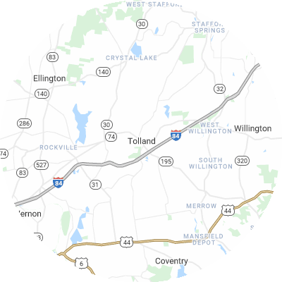 Best tree removal companies in Tolland, CT map